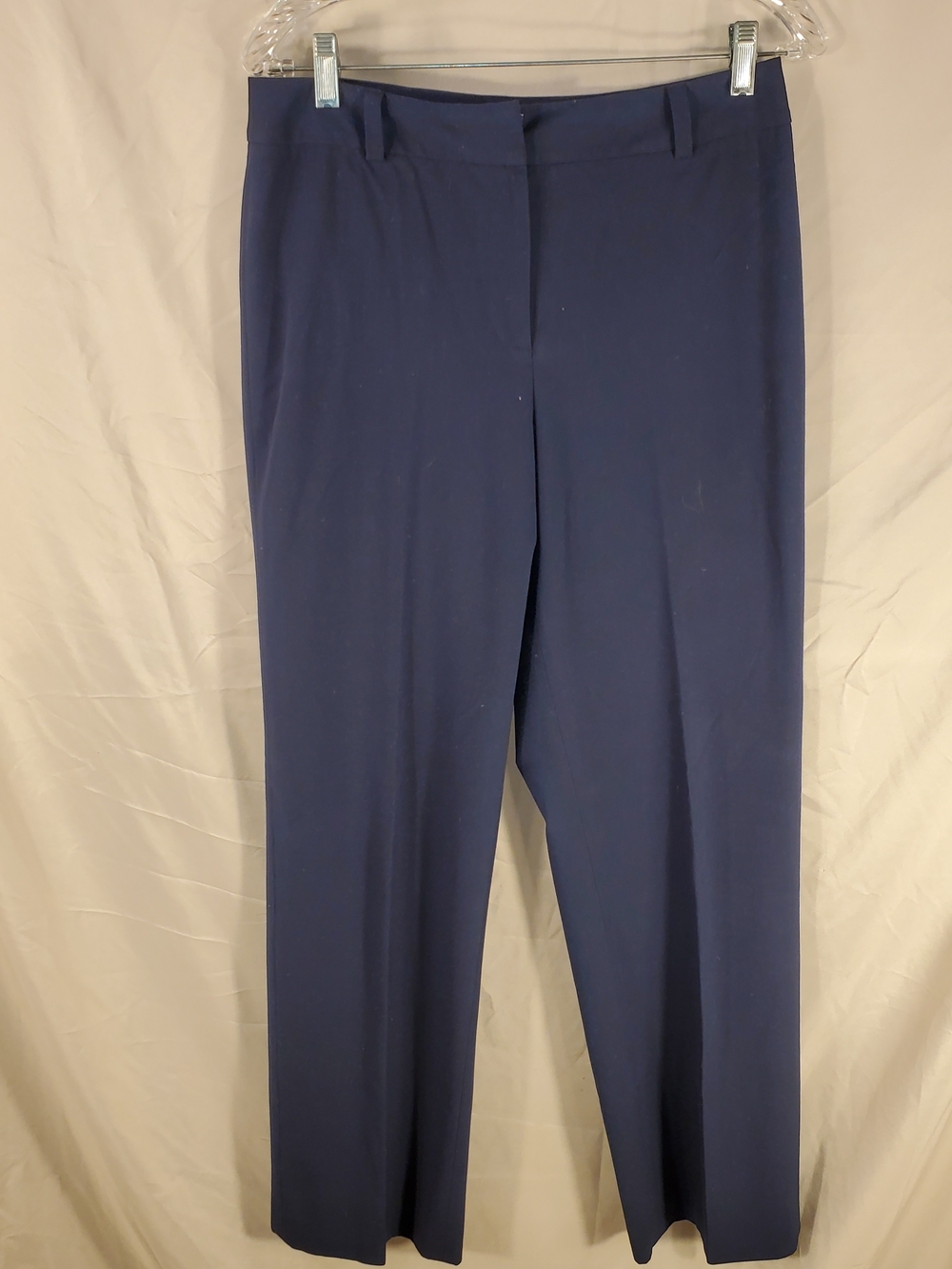 Talbots Tailored Straight-Leg Navy Dress Pants for Women - 8